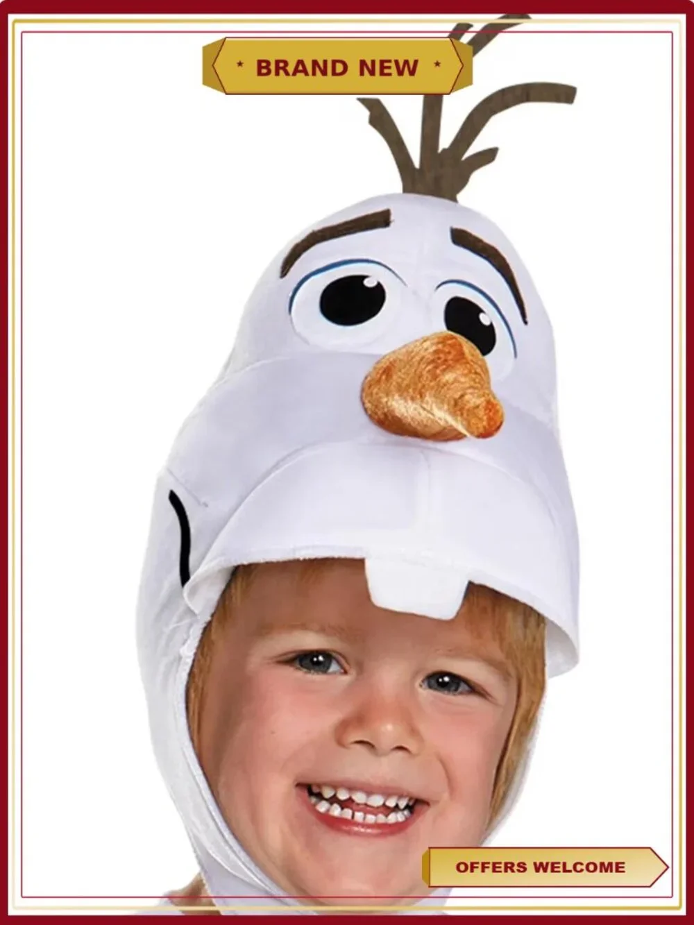 Disney Frozen Olaf Costume Infant 12-18 Months Jumpsuit Headpiece
